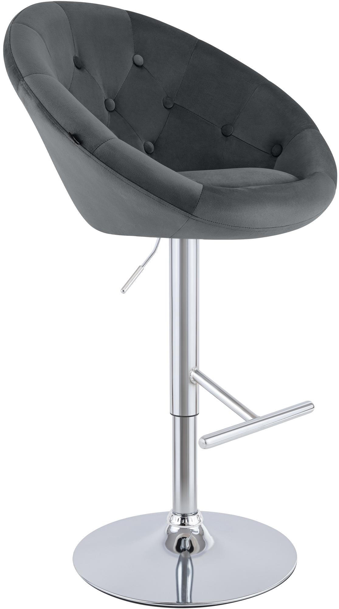 furnicato Barhocker Dunkelgrau 65x66x57 cm