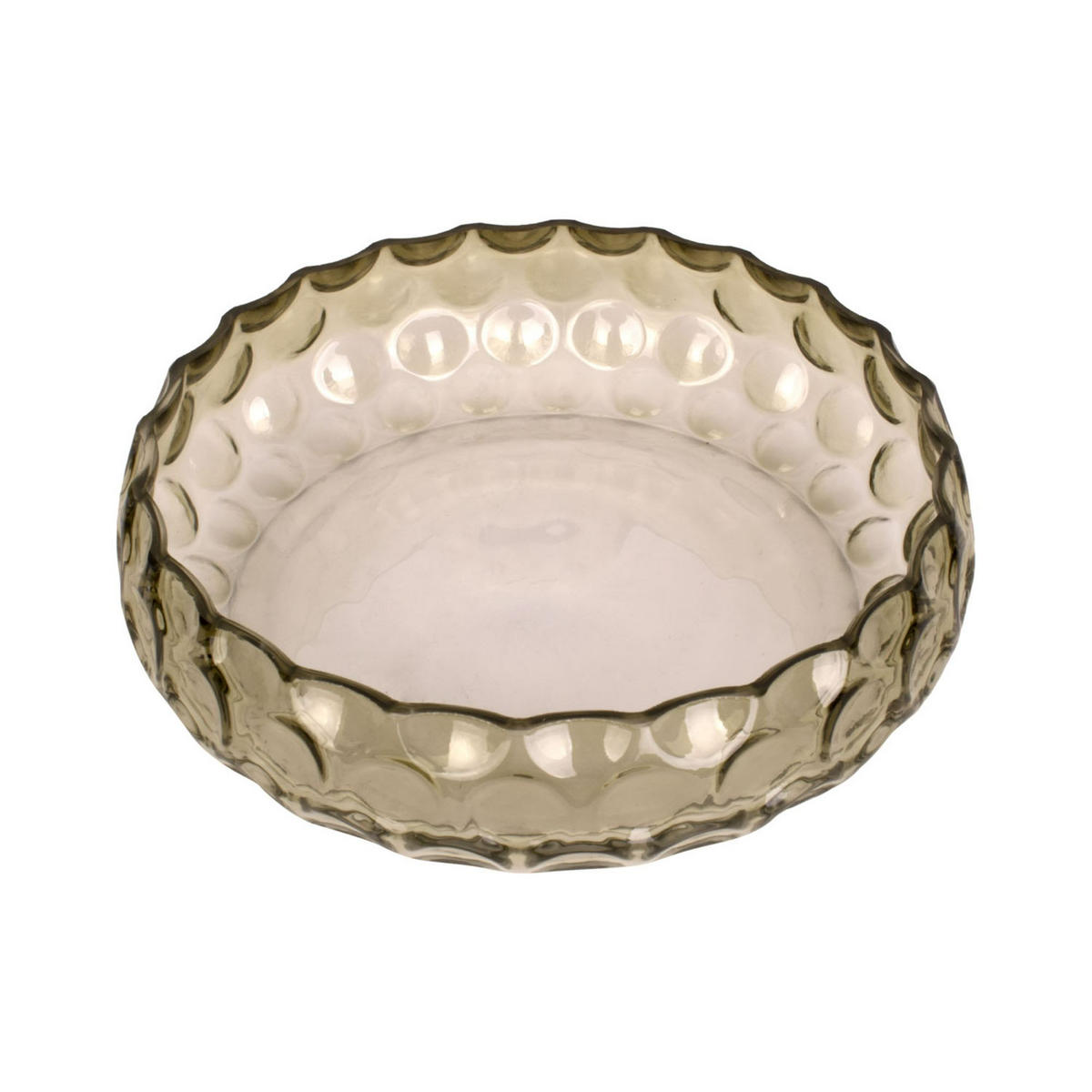 SCHALE Speckles 26/26/7 cm - Grün, Glas (26cm) - Present Time