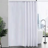 DUSCHVORHANG Textil Weiß 200 x 240 cm - Weiß, Textil (200/240cm)