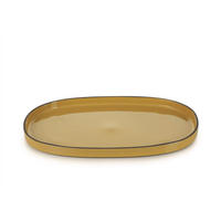 SERVIERTELLER CARACTERE 35,5 cm Kurkuma - Hellbraun, Keramik (21.8/2.5/65.5cm) - Revol Porcelaine France