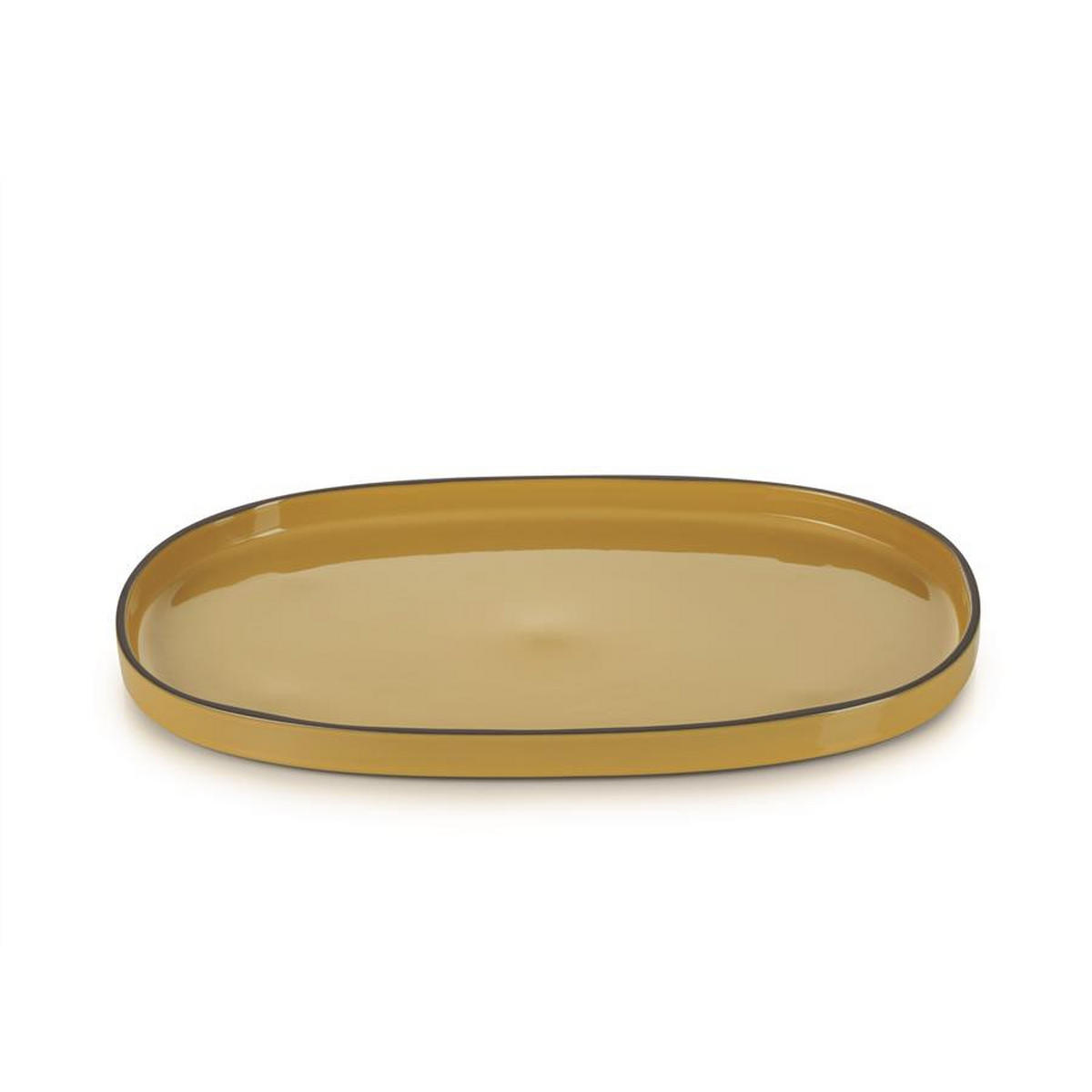 SERVIERTELLER CARACTERE 35,5 cm Kurkuma - Hellbraun, Keramik (21.8/2.5/65.5cm) - Revol Porcelaine France