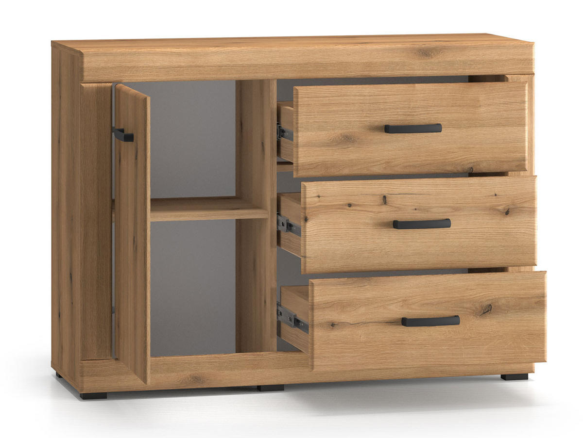 KOMMODE Dora Evoke Eiche 116 / 40 / 85 cm - Eichefarben, Holz/Holzwerkstoff (116/85/40cm) - Feldmann-Wohnen