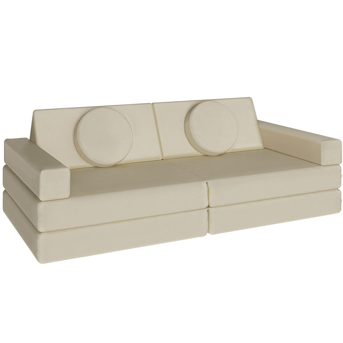 SPIELSOFA Lilly,stapelbar,beige - Beige, Textil (160/56/80cm) - tectake