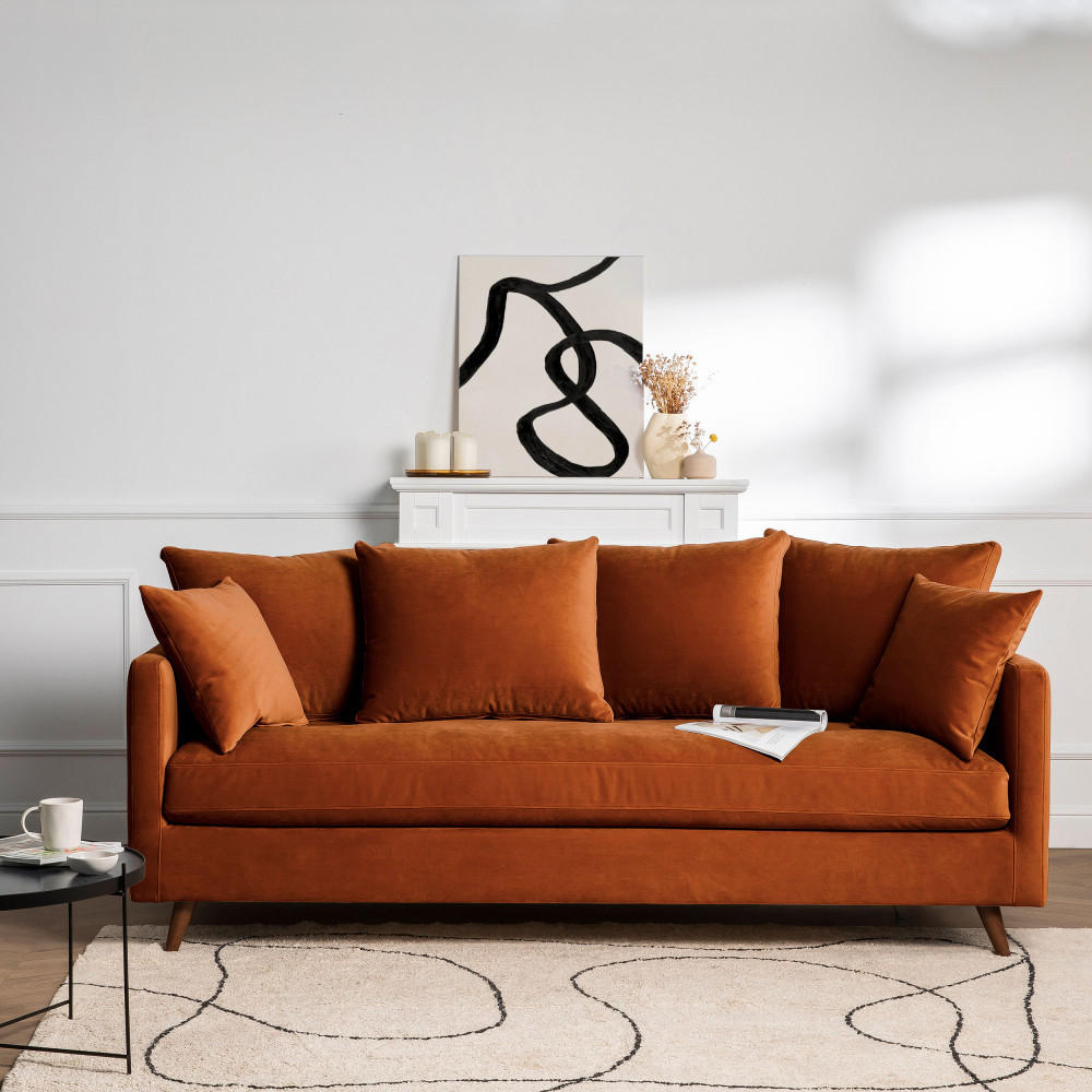 Thumbnail - Drawer Bettsofa, Rost, Textil, 233x86x95 cm, Wohnzimmer, Sofas & Couches, Schlafsofas