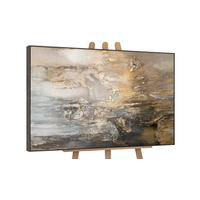 GEMÄLDE Goldene Horizonte II Schattenfugenrahmen Grau 140x100 cm - Grau, Holz (140/100cm) - YS-art gallery