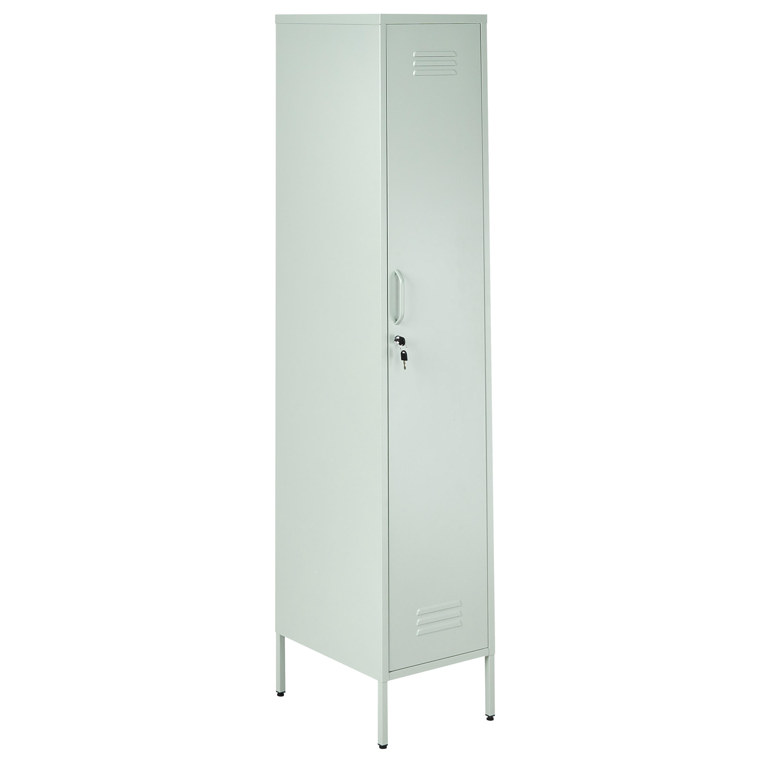 BÜROSCHRANK Metall Mintgrün Frome - Mintgrün/Grün, Metall (38/185/50cm) - Beliani