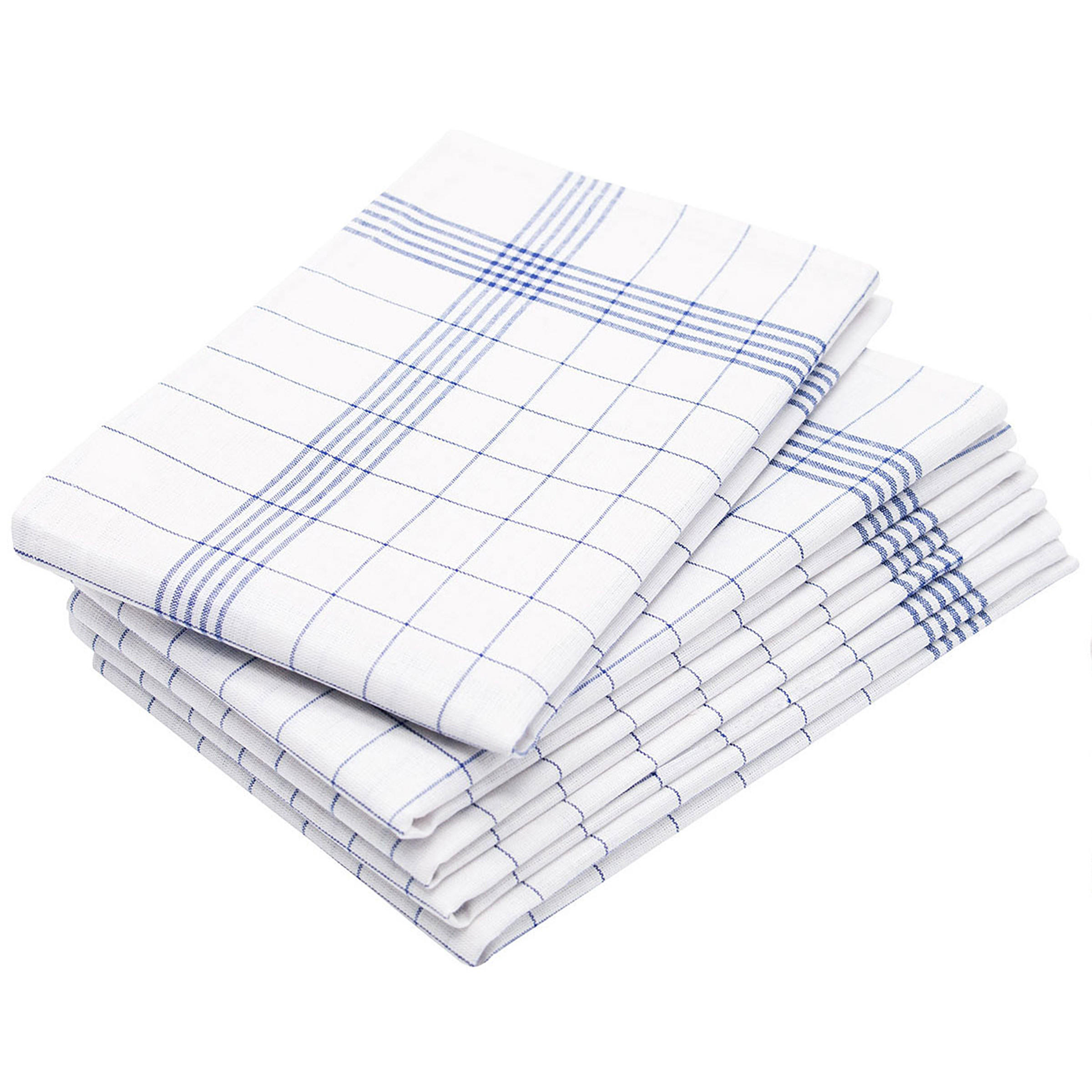 GESCHIRRTÜCHER, 5er-Set, 50x70 cm, 50% Baumwolle, 50% Leinen, Blau - Blau, Textil (50/70cm) - Zollner