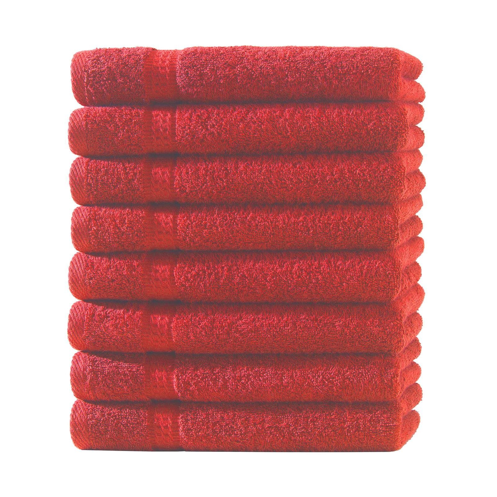 GÄSTEHANDTUCH 30x50 cm Frottier Gästetuch im 8er Set aus 100% Baumwolle, Rot 500g/m2 - Rot, Textil (35/50cm) - Carpe Sonno