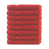 GÄSTEHANDTUCH 30x50 cm Frottier Gästetuch im 8er Set aus 100% Baumwolle, Rot 500g/m2 - Rot, Textil (35/50cm) - Carpe Sonno