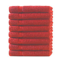 GÄSTEHANDTUCH 30x50 cm Frottier Gästetuch im 8er Set aus 100% Baumwolle, Rot 500g/m2 - Rot, Textil (35/50cm) - Carpe Sonno