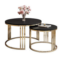 COUCHTISCH 2 in 1 LORI verchromt gold schwarz matt - Goldfarben, Holzwerkstoff (70/70/49cm) - Lookway