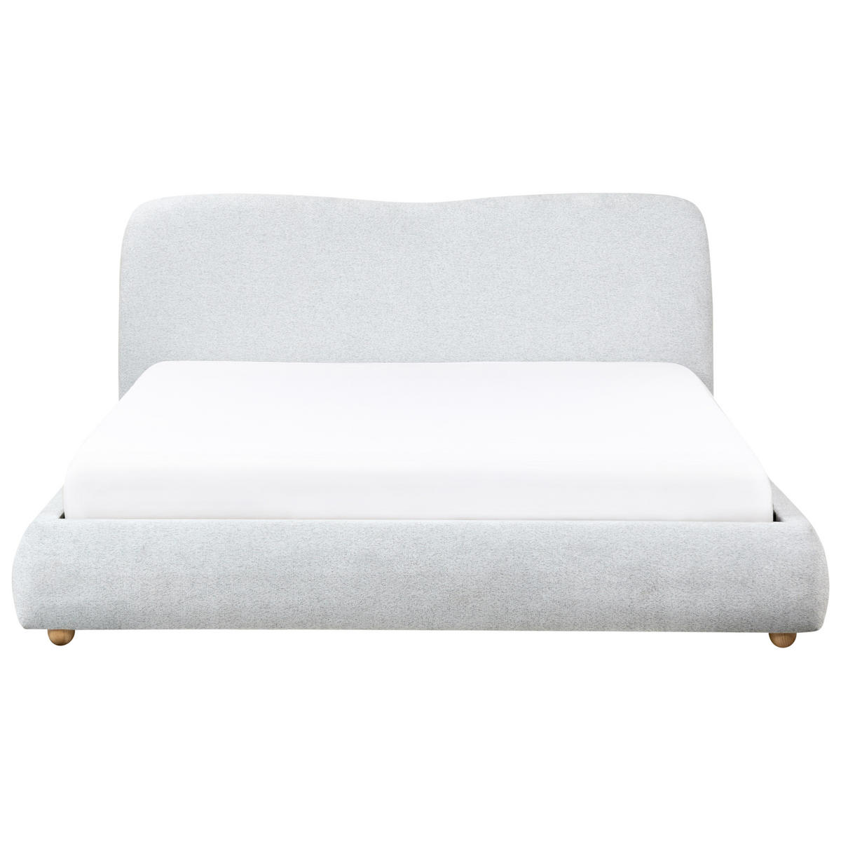 BETT mit Stauraum 180x200 cm Grau Blagnac - Hellgrau, Textil (180/200cm) - Beliani
