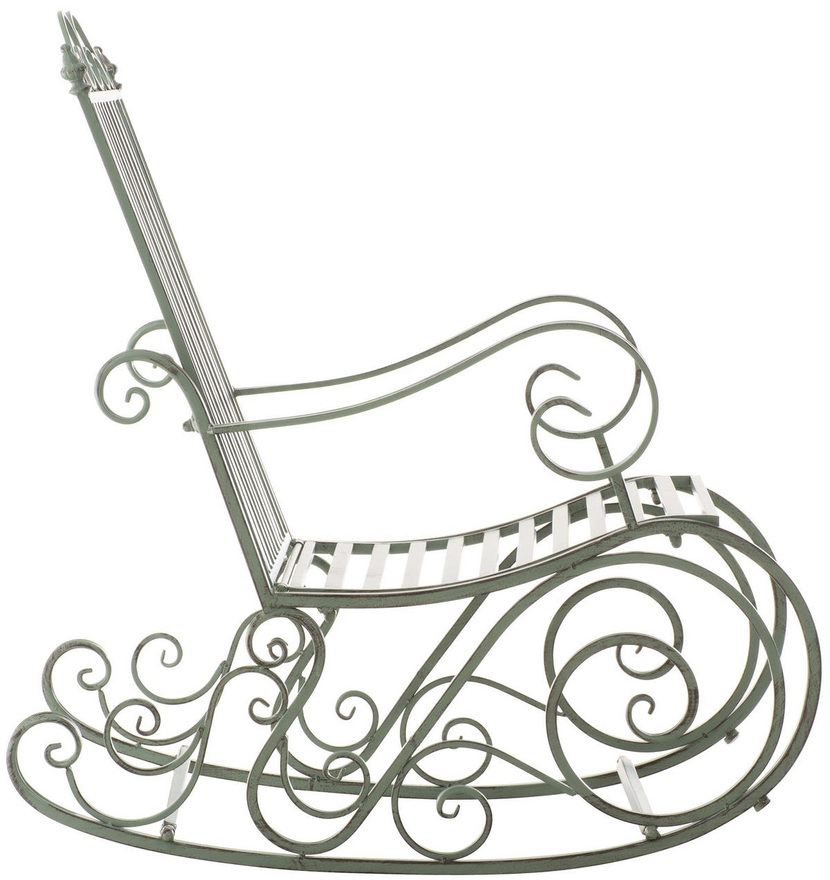 GARTENSCHAUKELSTUHL Metall Antik-Grün - Grün, Metall (56/94/90cm) - CLP