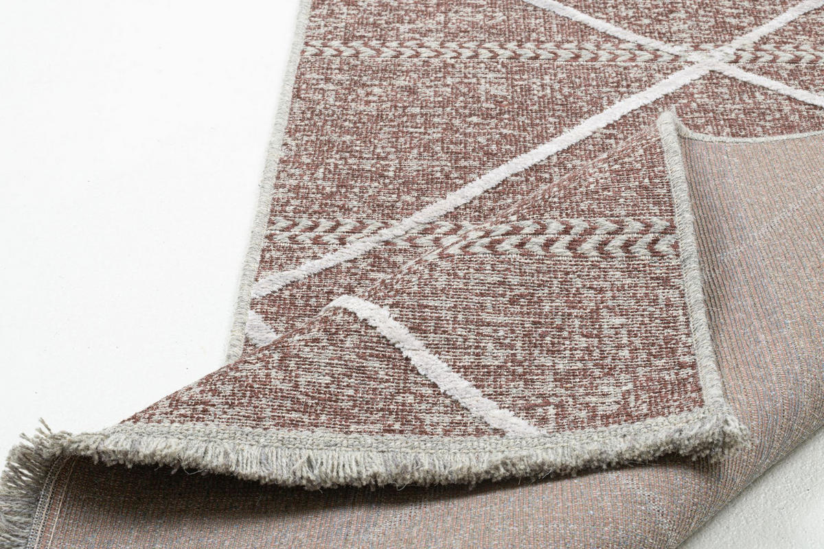 FLACHWEBTEPPICH Braderup 80x200 cm - Rot, Textil (80/200cm) - Sansibar SYLT