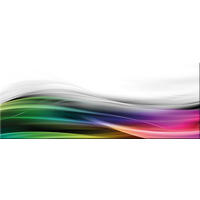 GLASBILD 80x30 cm Abstrakt Bunt - Beige, Glas (80/30cm) - artissimo