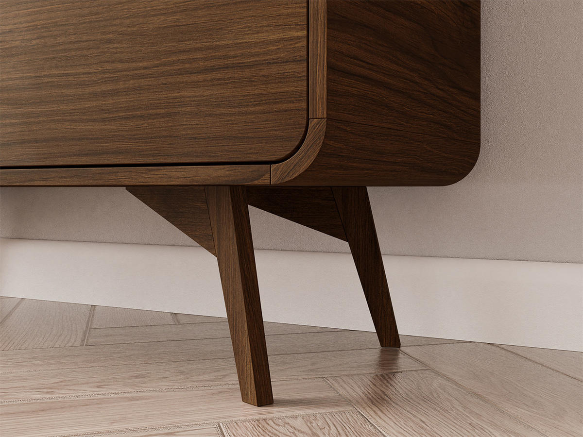 TV-LOWBOARD Helion RTV180 - Nussbaumfarben, Holz/Holzwerkstoff (180/53/39cm) - MIRJAN24