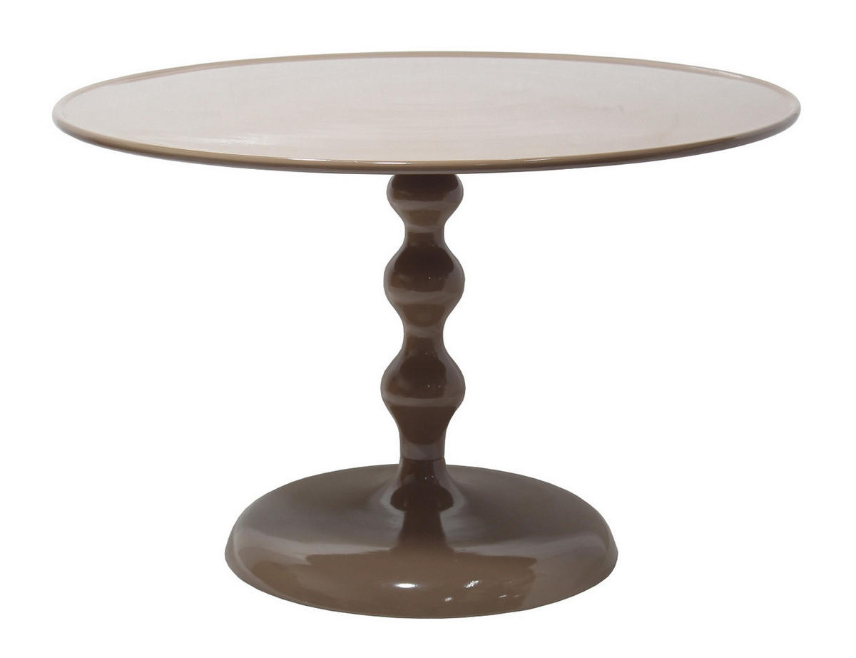 COUCHTISCH rund aus Aluminium 59cm, taupe - Braun, Metall (59/59/39cm) - Giga Meubel