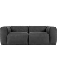 2-SITZER-MODULSOFA BUFFO mit extrem weicher und bequemer Sitzfläche, Kordstoff, grau - Grau, Textil (210/73/96cm) - KONSIMO®