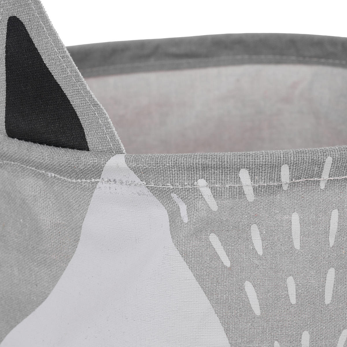 KOŠ Vícebarevný motiv mývala - šedá, textil/plast (33/33cm) - Relaxdays
