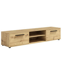 RTV-SCHRANK Maxivo 190 Artisan Eiche, breiter zweitüriger TV-Tisch - Schwarz/Eiche Artisan, Holzwerkstoff (190/38/40cm) - Bettso
