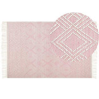 KURZFLOR-TEPPICH Adana 300/200 cm - Pink, Textil (200/300cm) - Beliani