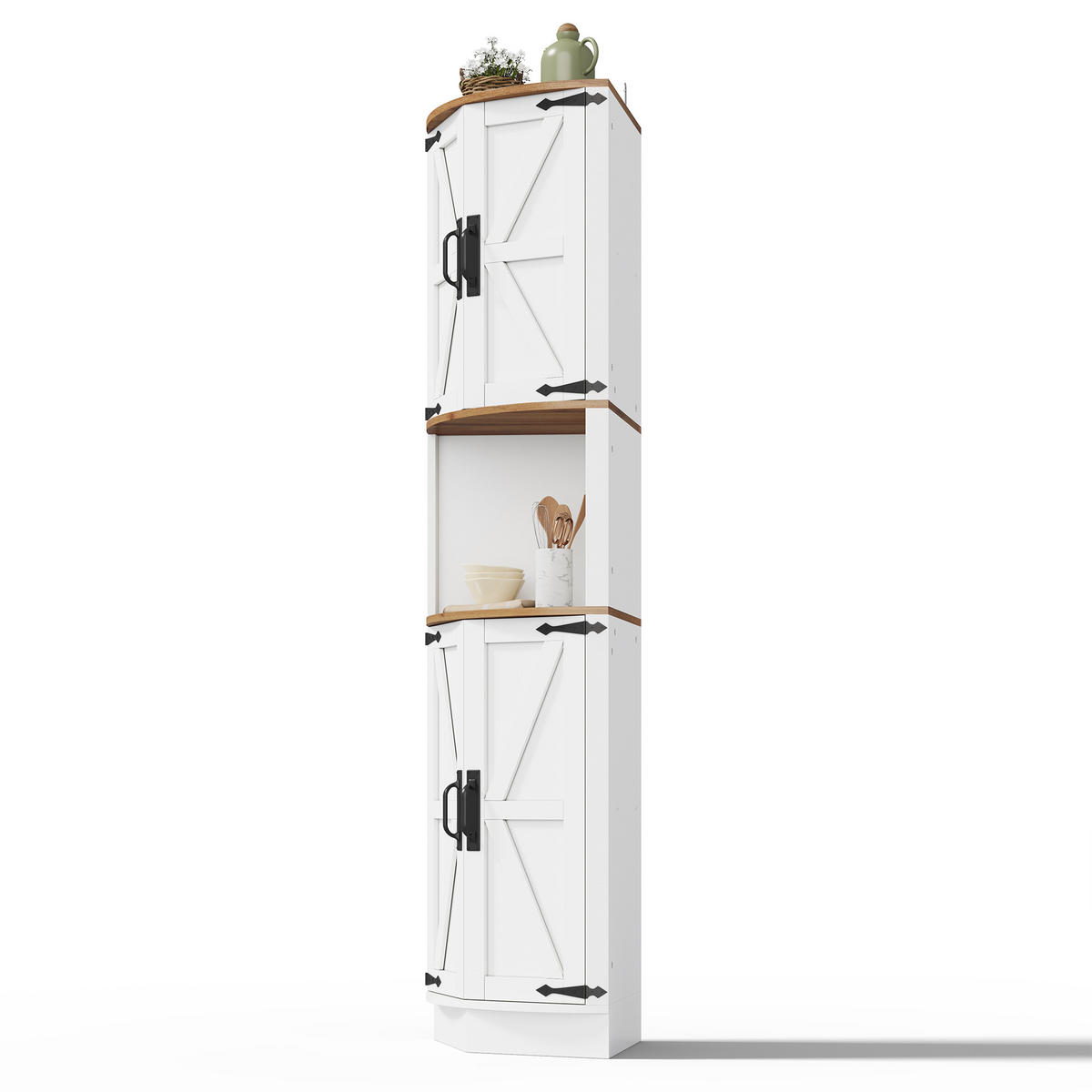SIDEBOARD 56/39.5/180 cm Weiß mit 5 Staufächer und Kippschutzvorrichtung - Weiß, Holz (39.5/180/56cm) - Oxeza
