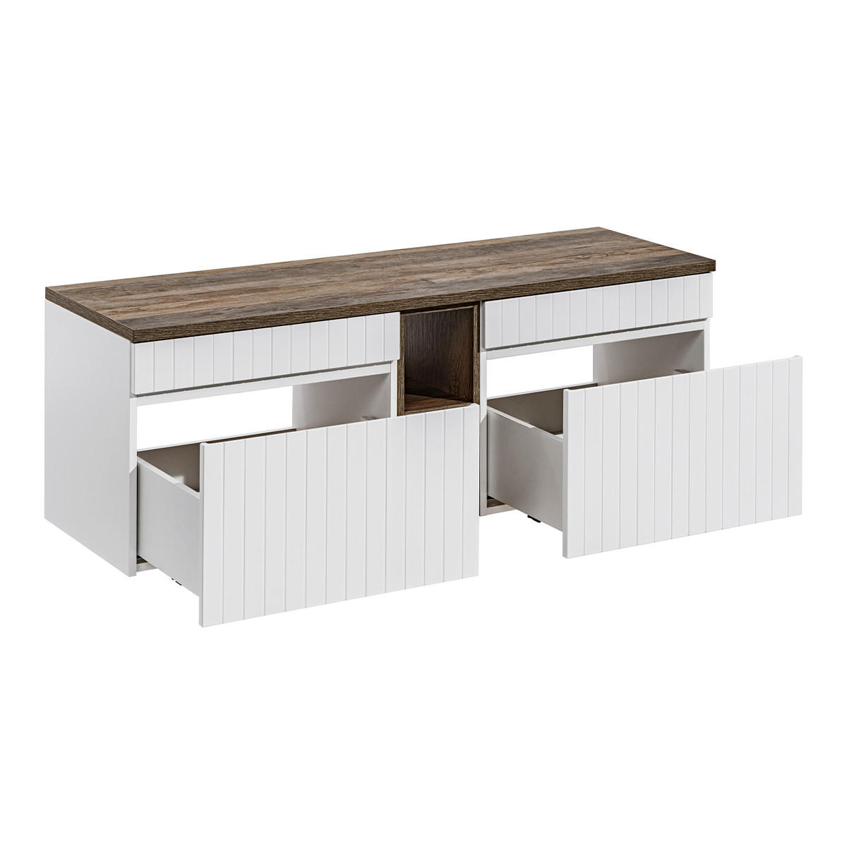 DVOJNI UMIVALNIK 140cm Zelie Bela - bela, leseni material (140/48/46cm) - Petits-meubles