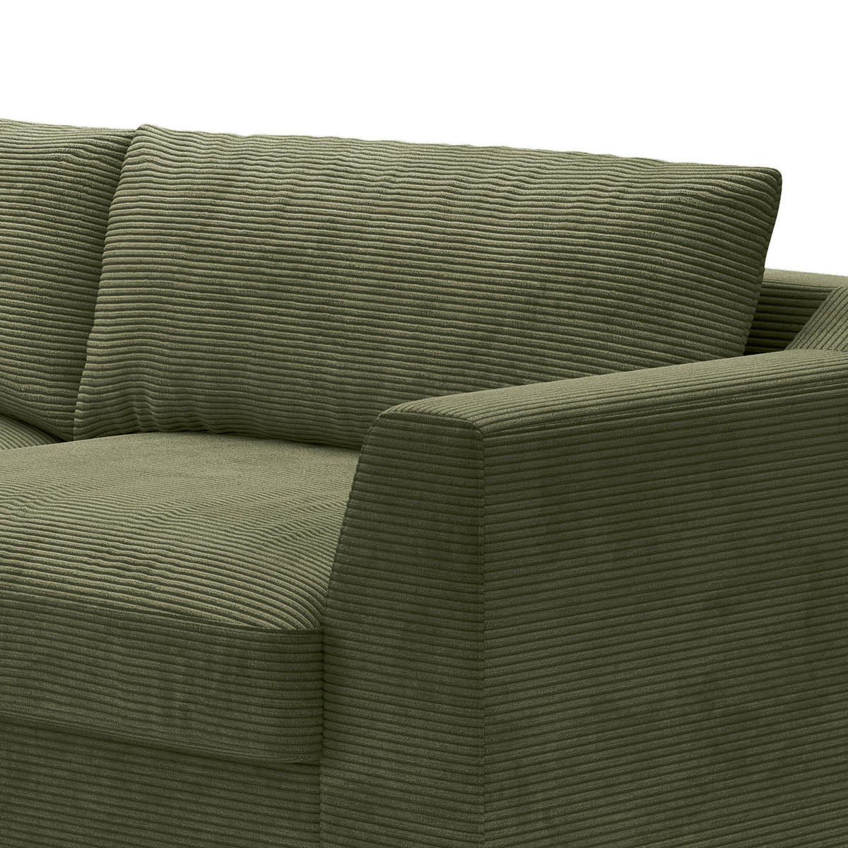 BIGSOFA - Schwarz/Grün, Kunststoff/Textil (274/90/112cm) - home24