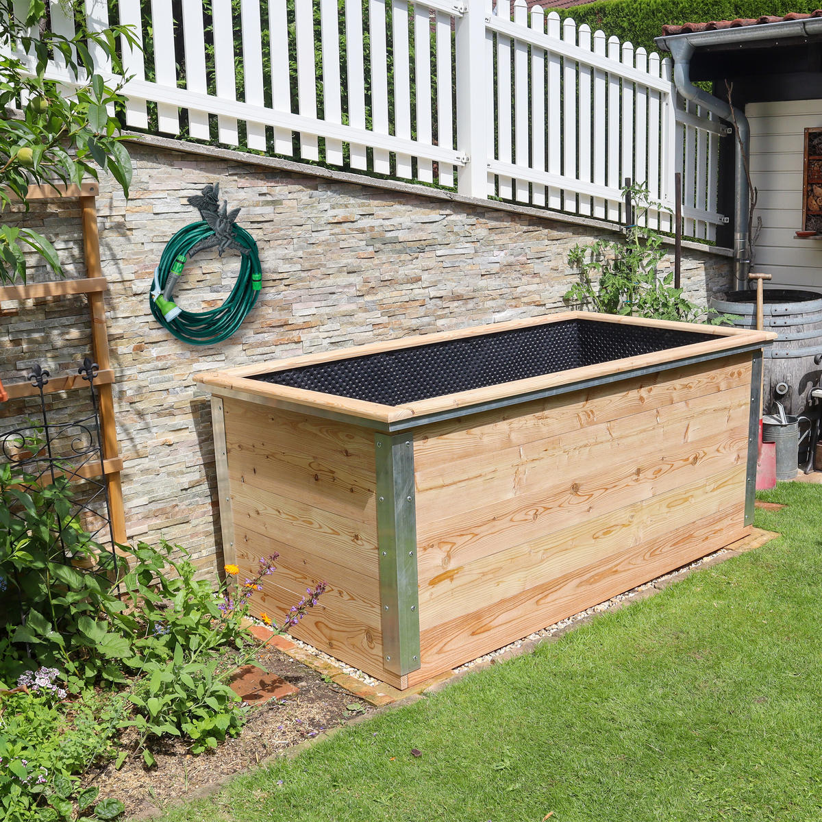 SCHLAUCHHALTER - Multicolor, Metall (24/24/15cm) - Relaxdays