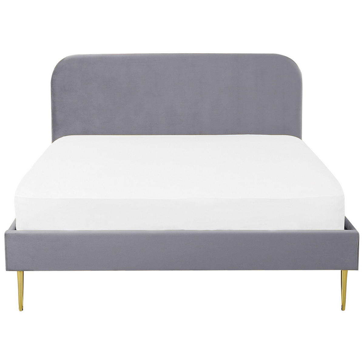 POLSTERBETT 180/200 cm Grau Flayat - Grau, Textil (180/200cm) - Beliani