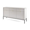 SIDEBOARD Nova Grau / Schwarz 154 / 39 / 83cm - Schwarz/Grau, Holz/Holzwerkstoff (154/83/39cm) - Feldmann-Wohnen