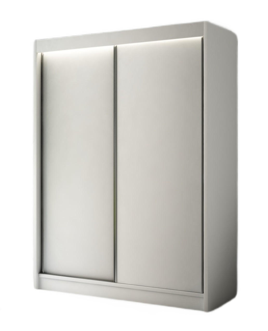 SCHRANK Weiß BERGO Schiebetür 200 cm - Weiß, Holzwerkstoff (200/215/61cm) - Sepro Meble