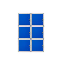 SCHLIESSFACHWÜRFEL Cubic 6er-Set 35x35x35 cm Grau-Blau - Blaugrau, Metall (70/105/35cm) - PROREGAL