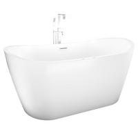 WHIRLPOOL freistehend F23 Armatur AF05 - Weiß, Glas/Kunststoff (80/72/180cm) - AcquaVapore by Sandra Jentho