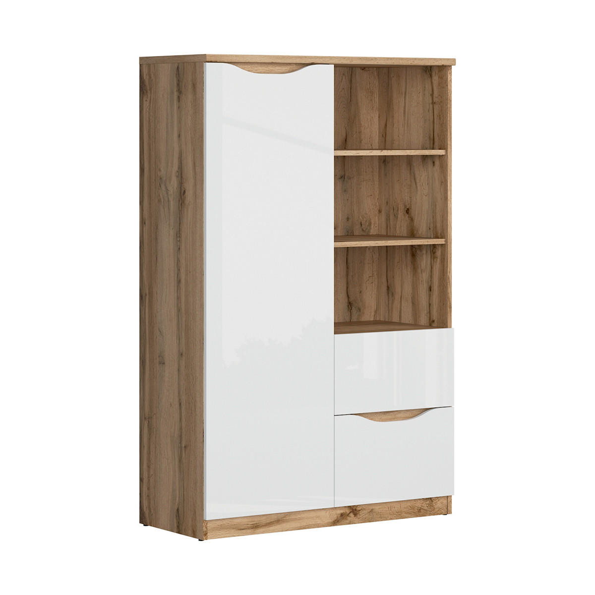 BÜCHERREGAL June Weiß und Holz - Weiß, Holzwerkstoff (90/148/40cm) - Petits-meubles