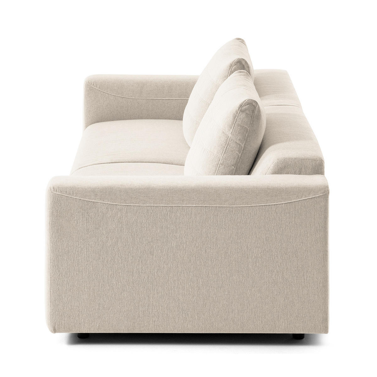 3-SITZER SOFA - Webstoff - Beige, Textil (233/83/100cm) - home24