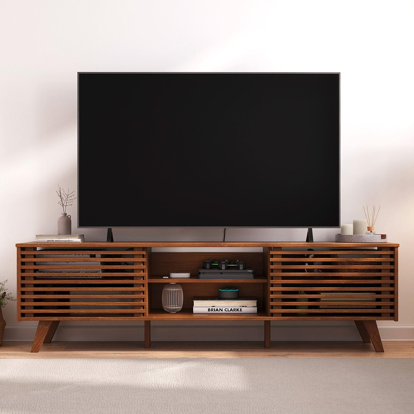 IDIMEX Lowboard Tequila – TV Bank Aus Massiver Kiefer, Weiß/braun, 140x61x47 Cm