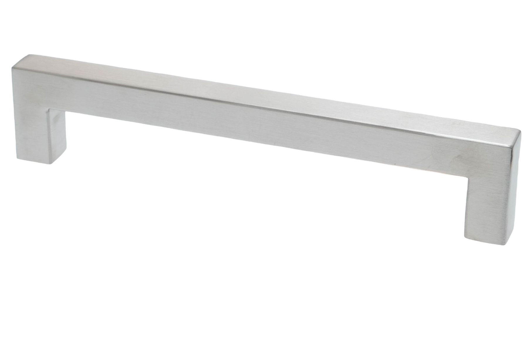 MÖBELGRIFF BA 160mm, Küchengriff Edelstahl gebürstet, Türgriff eckig - Grau, Metall (1.4/3.5/17.4cm)