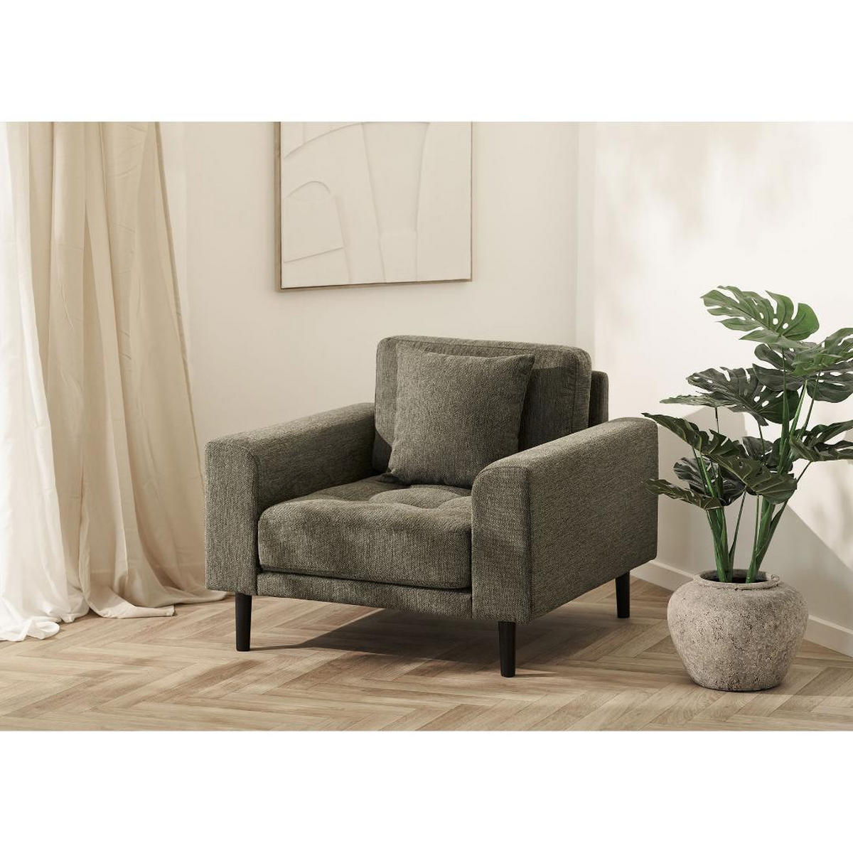 SESSEL, Cora, Grün, Polyester, 92 x 90 x 54 cm - Grün, Textil (92/54/90cm) - ebuy24