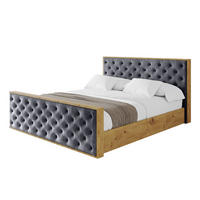 POLSTERBETT mit Bettkasten, Fußteil und Lattenrost, Boxbett ohne Matratze - ENZO3-Z 180x200 Dunkelgrau - Dunkelgrau, Holzwerkstoff/Textil (180/200cm) - ALTDECOR