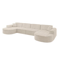 WOHNLANDSCHAFT TARO-U2 - 388x171x79,5 cm Beige - Beige, Holzwerkstoff/Textil (388/79.5/171cm) - ALTDECOR