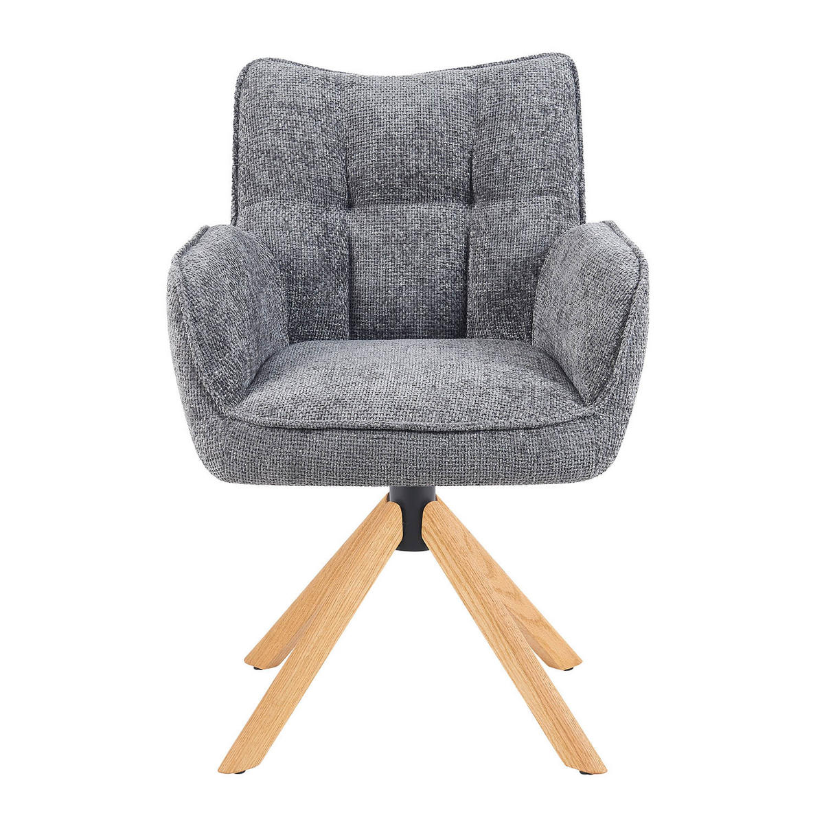 DREHSTUHL Mika-Ida - Honigeiche/Grau, Eichenholz/Holz (59/84/66cm) - DUBI Möbel