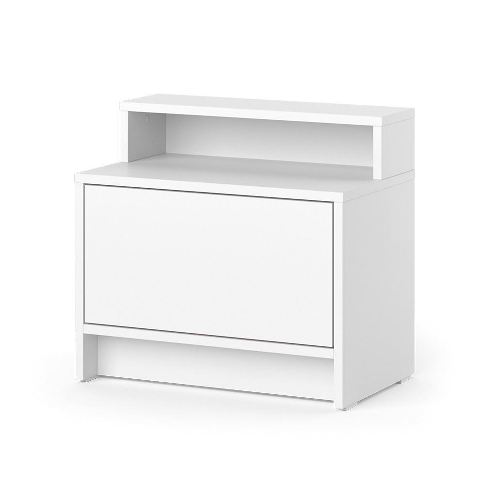 NACHTKOMMODE Naara Weiß 50.2 x 46.4 cm - Weiß, Holzwerkstoff (50.2/46.4/30.7cm) - Vicco