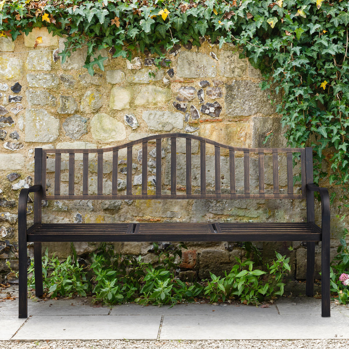 GARTENBANK - Multicolor, Metall (150/89/58.5cm) - Relaxdays