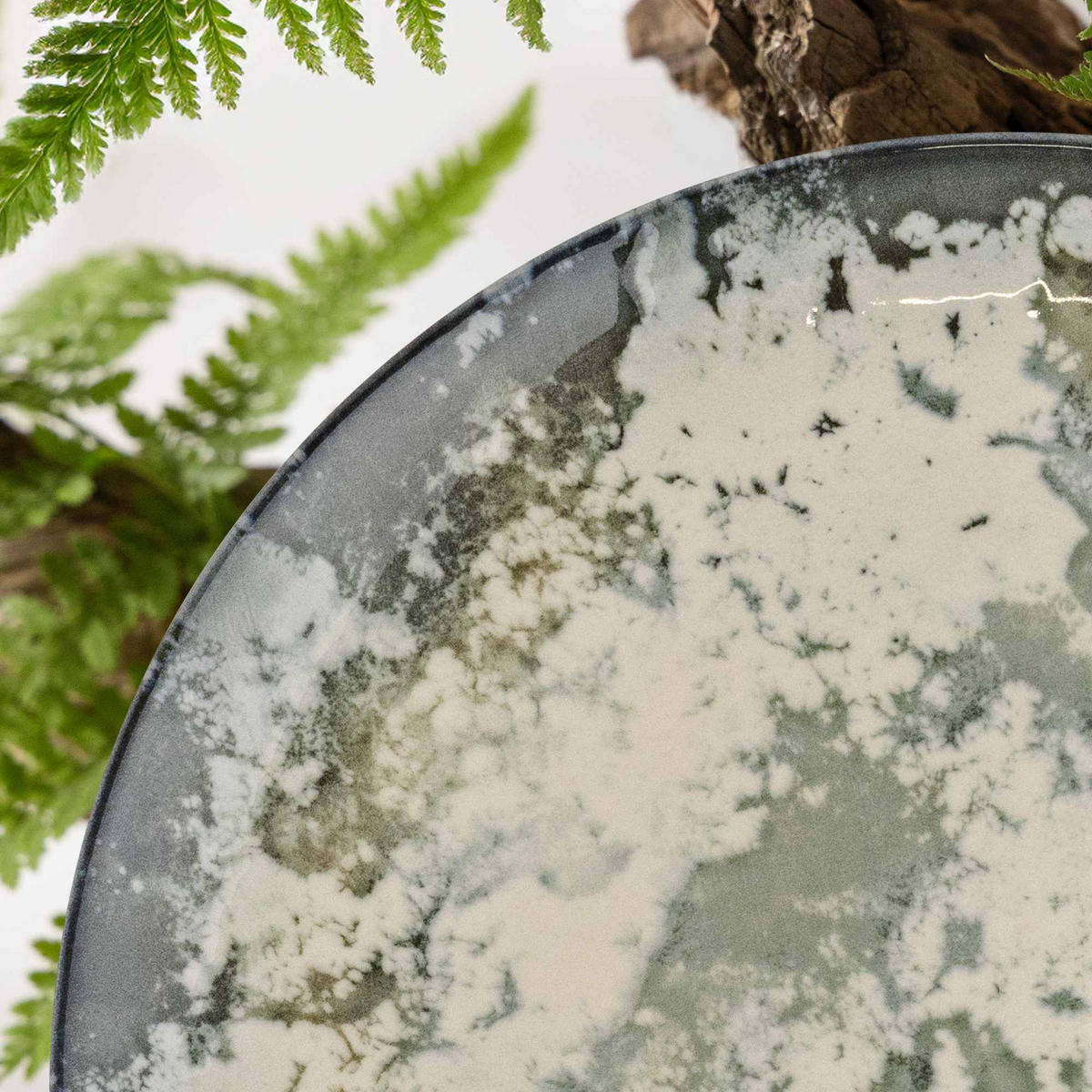 TELLER-SET FINGO 6-tlg Dessertteller Hartporzellan - Creme, Keramik (20/1/20cm) - KONSIMO®