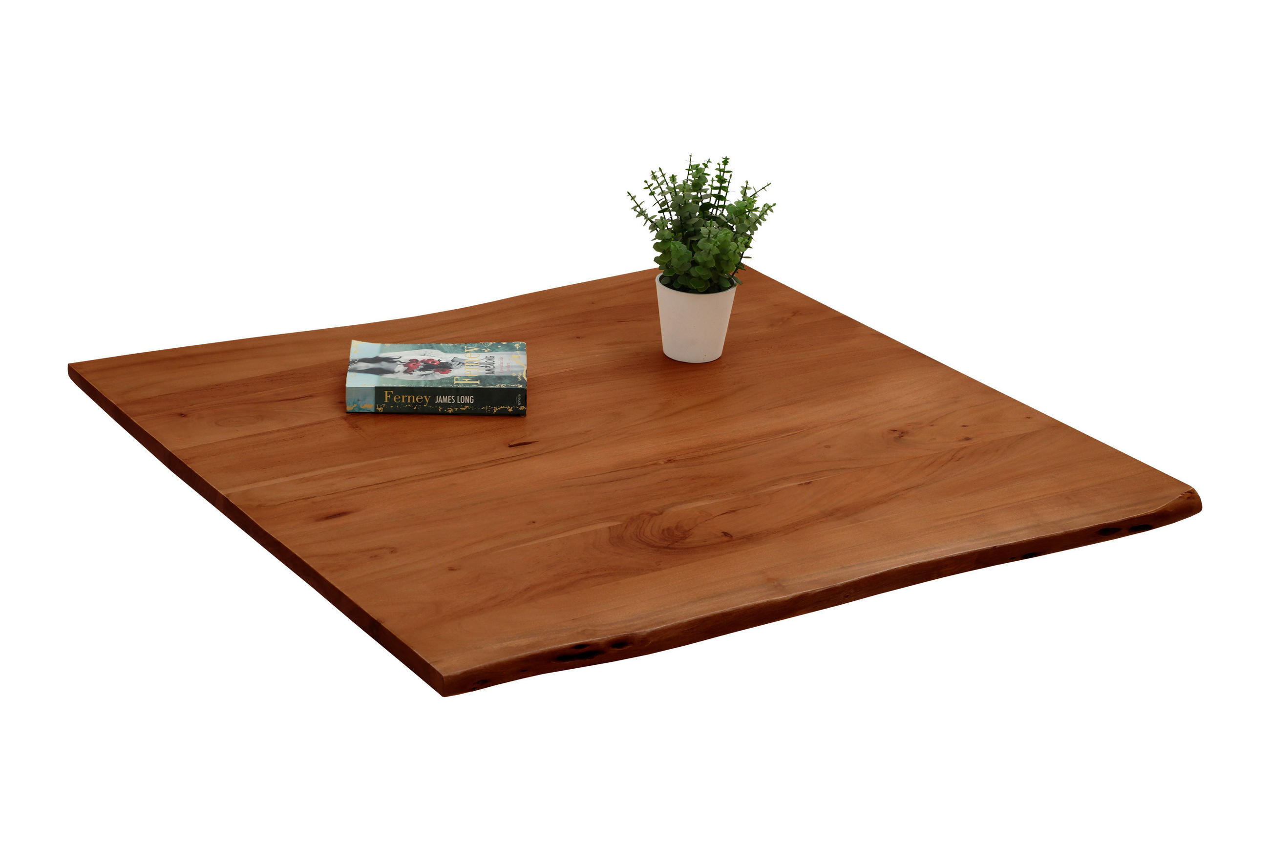 TISCHPLATTE NOAH - Braun/Naturfarben, Akazienholz/Holz (80/3/80cm) - SAM