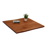 TISCHPLATTE NOAH - Braun/Naturfarben, Akazienholz/Holz (90/3/90cm) - SAM