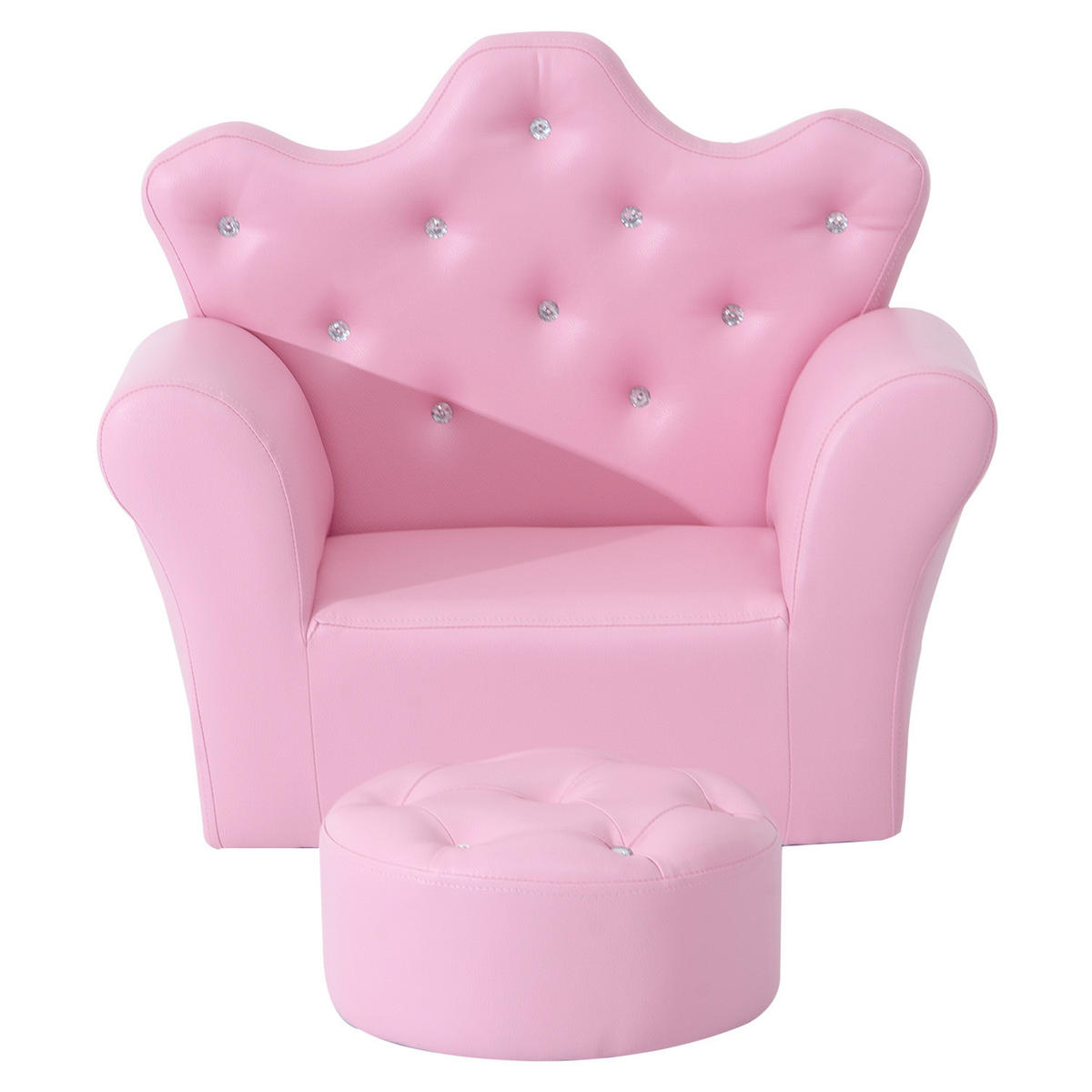 KINDERSESSEL, Rosa, Schwamm + Holz - Rosa, Holz (405/49/58cm) - HOMCOM