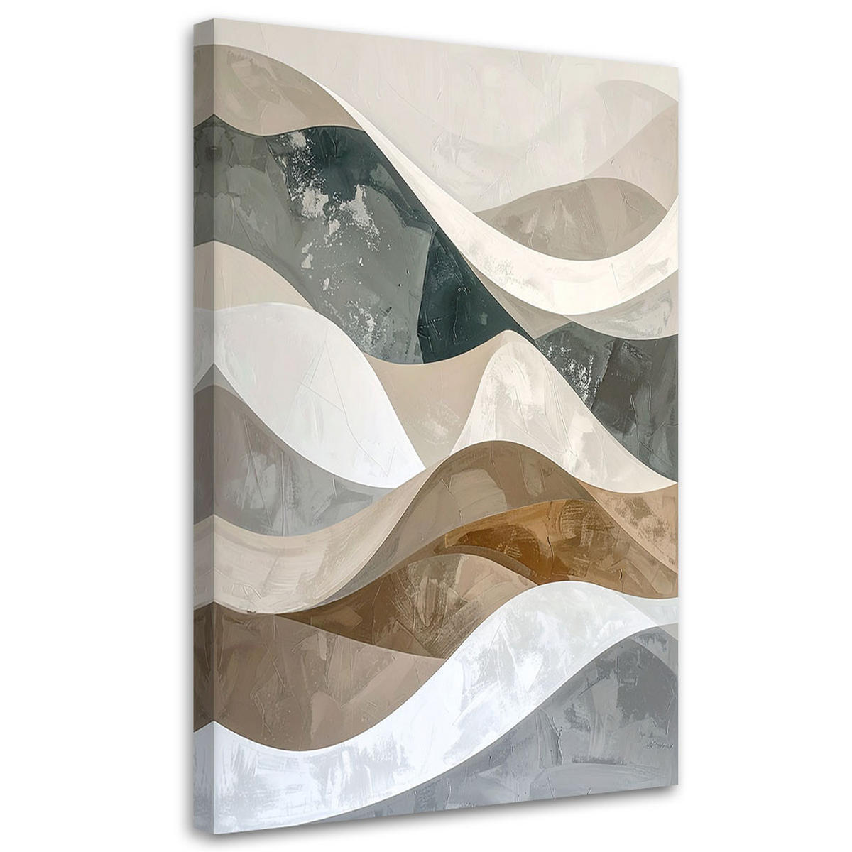 LEINWANDBILD Abstraktion 80x120cm - Beige, Textil (80/120cm) - Feeby