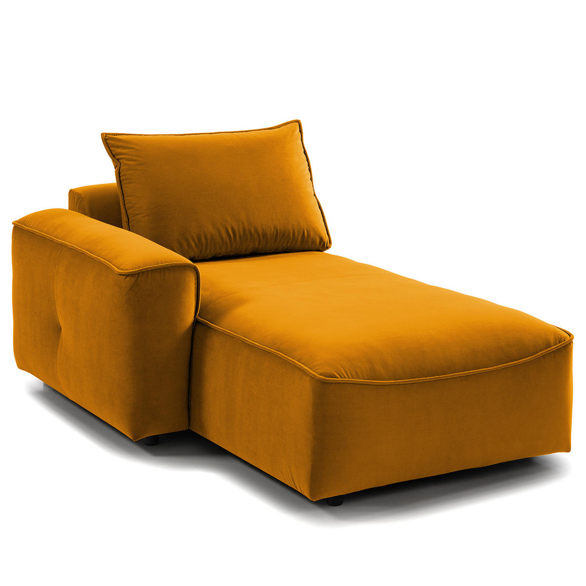 MODULLONGCHAIR - Orange, Holz/Textil (170/82/105cm) - home24